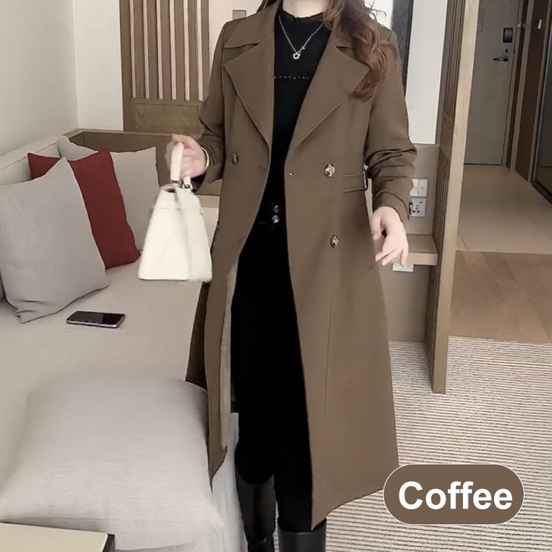 💖Trench-coat élégant doublé en peluche pour femme de haute qualité✨