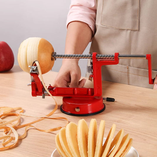 【🔪⚡Gadget de cuisine tout-en-un 3 en 1 Go-To-Fashion en 5 secondes】Éplucher, dénoyauter et râper en une seule fois🔒Antidérapant et stable !