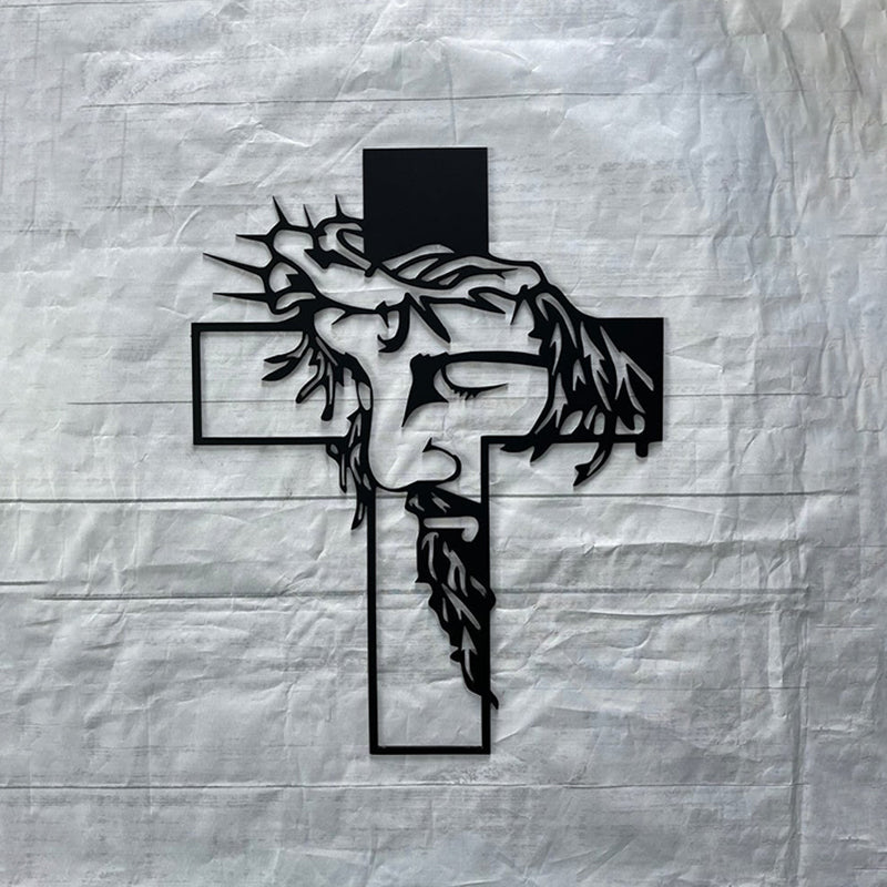 ✝️Panneau en métal avec croix de Jésus, décoration murale du Christ✝️