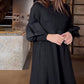 💕Robe élégante à manches bouffantes de couleur unie