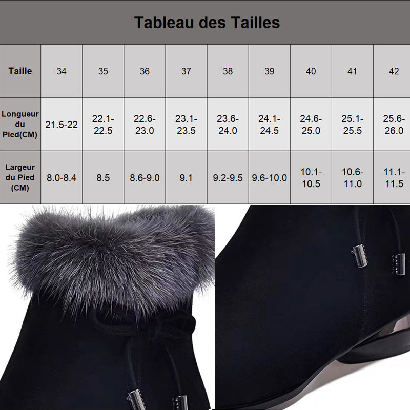 ❄️52% de réduction en hiver❄️Bottines à La Mode Chaudes, Épaisses, Antidérapantes pour Femmes