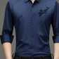 ✨️50% de réduction✨️Chemise doublée matelassée haute élasticité antirides et sans repassage pour homme