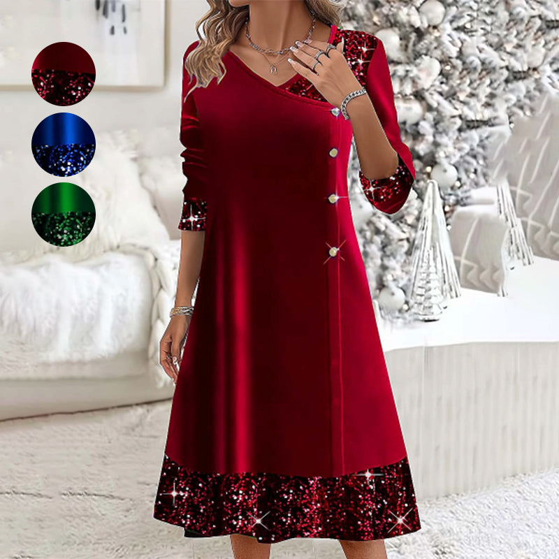 🎄Réduction de Noël 50%👗Arany velours robes automne/hiver pour femmes