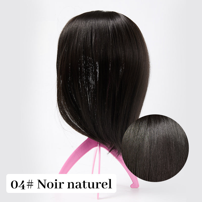 🔥50% de réduction🔥Topper de Cheveux Naturels avec Frange pour Femmes