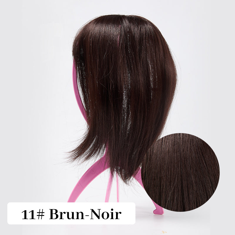 🔥50% de réduction🔥Topper de Cheveux Naturels avec Frange pour Femmes