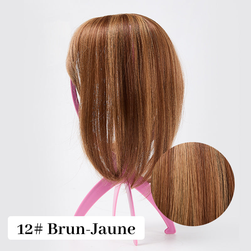 🔥50% de réduction🔥Topper de Cheveux Naturels avec Frange pour Femmes