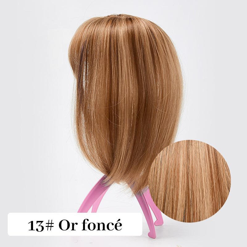 🔥50% de réduction🔥Topper de Cheveux Naturels avec Frange pour Femmes