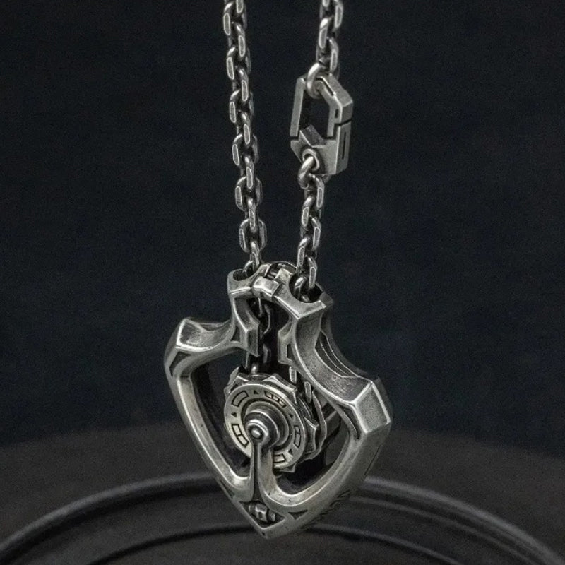 🔥54% de réduction🔥Collier rétro-punk avec engrenage rotatif mécanique