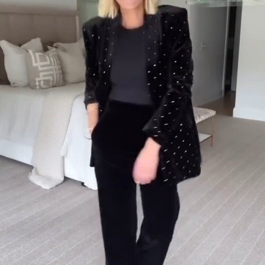 💃50% de réduction🔥Blazer de luxe avec strass pour femme