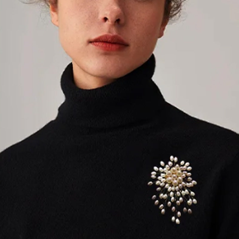 ✨Broche en perles faite à la main de haute qualité pour femme.
