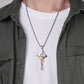 🎁53% DE RÉDUCTION⏳Collier avec pendentif en croix de protection Benoît XVI