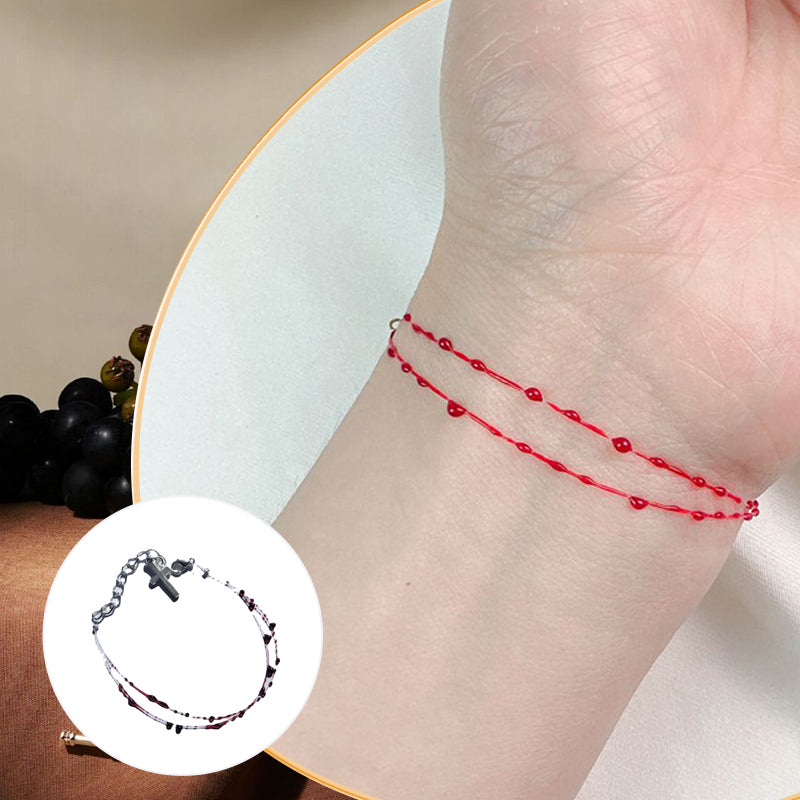 Collier Ras-du-Cou Minimaliste en Forme de Goutte de Sang,  Bracelet de Cheville, Bracelets