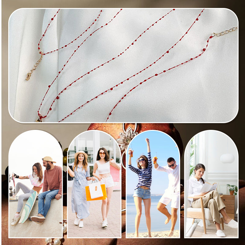 Collier Ras-du-Cou Minimaliste en Forme de Goutte de Sang,  Bracelet de Cheville, Bracelets