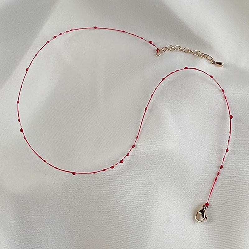 Collier Ras-du-Cou Minimaliste en Forme de Goutte de Sang,  Bracelet de Cheville, Bracelets