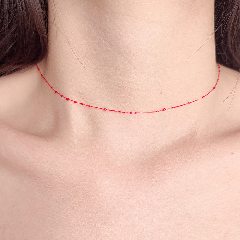 Collier Ras-du-Cou Minimaliste en Forme de Goutte de Sang,  Bracelet de Cheville, Bracelets