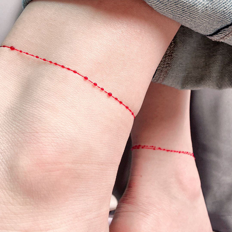 Collier Ras-du-Cou Minimaliste en Forme de Goutte de Sang,  Bracelet de Cheville, Bracelets