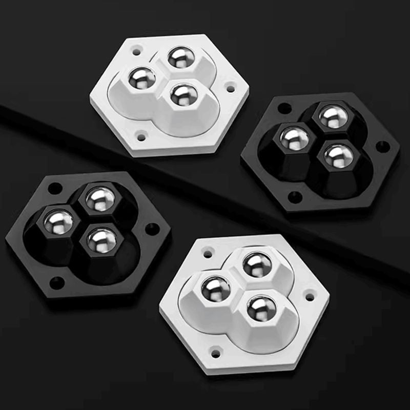 🔥Nouvelle vente à chaud❤️‍🔥 Roulettes à trois billes pivotant sur 360° 4pcs/pack