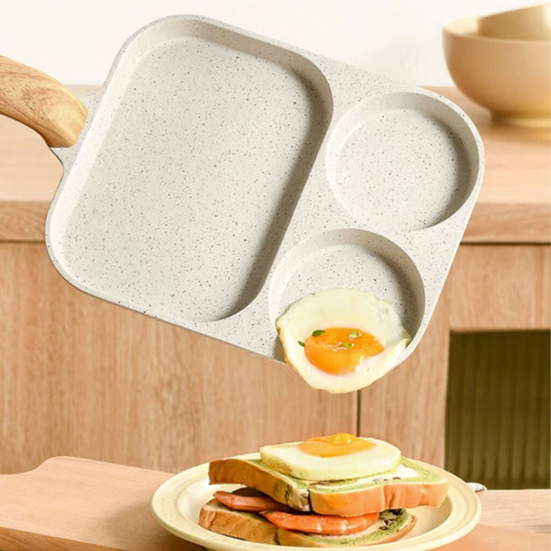 🍳55% de réduction🔥Poêle Anti-adhésive 3-en-1 à Compartiments