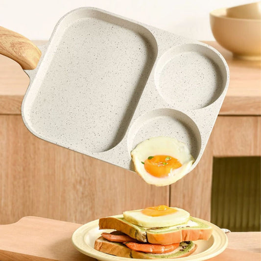🍳55% de réduction🔥Poêle Anti-adhésive 3-en-1 à Compartiments
