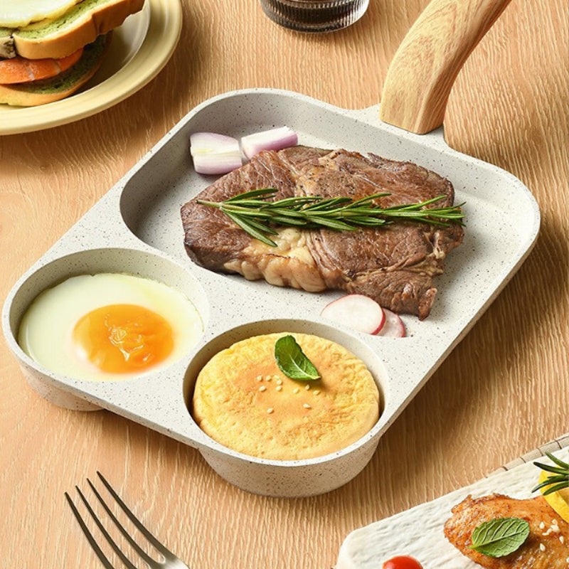 🍳55% de réduction🔥Poêle Anti-adhésive 3-en-1 à Compartiments
