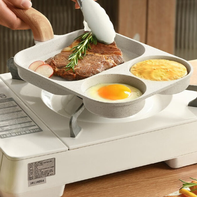 🍳55% de réduction🔥Poêle Anti-adhésive 3-en-1 à Compartiments