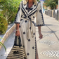 🌸vente saisonnière🌸Robe bohème à col en V et imprimé géométrique ethnique pour femme avec ceinture