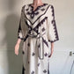 🌸vente saisonnière🌸Robe bohème à col en V et imprimé géométrique ethnique pour femme avec ceinture