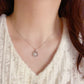 🌟 Charmant collier avec zircons en forme de cercle avec coquilles Saint-Jacques
