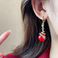 ✨️50% de réduction✨️Boucles d'Oreilles Plaquées Or de Serpent avec Perles