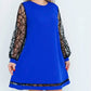 💖👗Robe patchwork à col rond pour femme