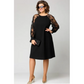 🔥50% de réduction saisonnière🔥Robe patchwork en dentelle à encolure ronde et manches longues