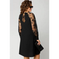🔥50% de réduction saisonnière🔥Robe patchwork en dentelle à encolure ronde et manches longues