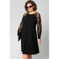 🔥50% de réduction saisonnière🔥Robe patchwork en dentelle à encolure ronde et manches longues