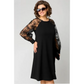 🔥50% de réduction saisonnière🔥Robe patchwork en dentelle à encolure ronde et manches longues
