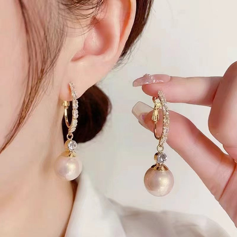 ✨️50% de réduction✨️Boucles d'oreilles pendantes élégantes et légères en fausses perles