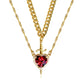 💥 Soldes du dernier jour -50 % 💖 Collier pour couple cœur et épée