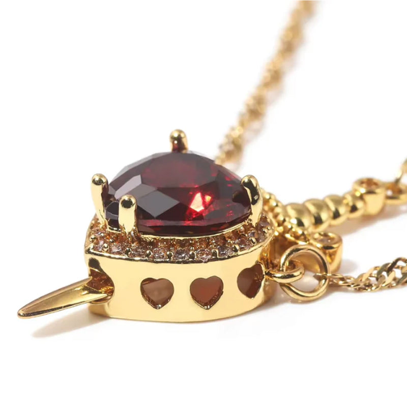 💥 Soldes du dernier jour -50 % 💖 Collier pour couple cœur et épée