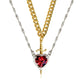 💥 Soldes du dernier jour -50 % 💖 Collier pour couple cœur et épée