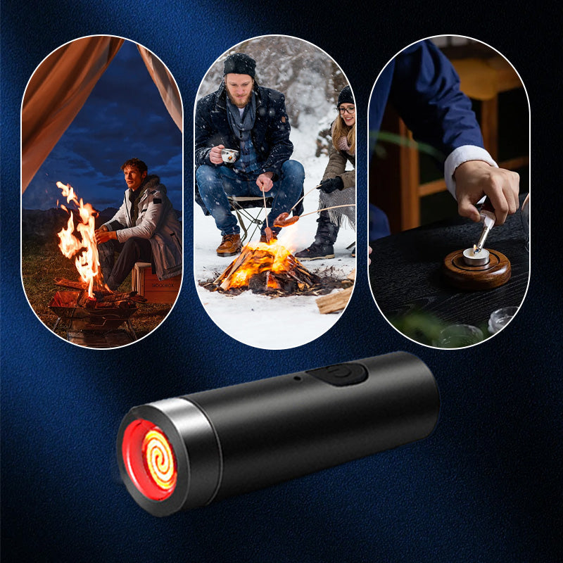 🔥Vente directe d'usine🔥Briquet à spirale sans flamme et coupe-vent avec porte-clés