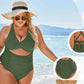 💖Vente limitée 50% DE RÉDUCTION💖Maillots de bain féminins push-up avec contrôle de l'abdomen, col en V, avec découpes