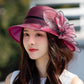👒Fabrication artisanale de haute qualité🔥Chapeau à fleurs à large bord à la mode, protection contre les UV
