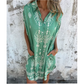 💞52% de réduction💞Classic robe en coton lin imprimé【S-3XL】