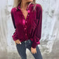 🌸Printemps 50% de réduction💐Chemise boutonnée à manches longues avec poche pour femmes