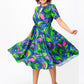 👗Robe midi imprimée à manches courtes pour femmes🔥