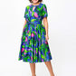 👗Robe midi imprimée à manches courtes pour femmes🔥