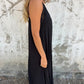 👗Elégante robe maxi décolleté V à bretelles spaghetti et dentelle pour femme