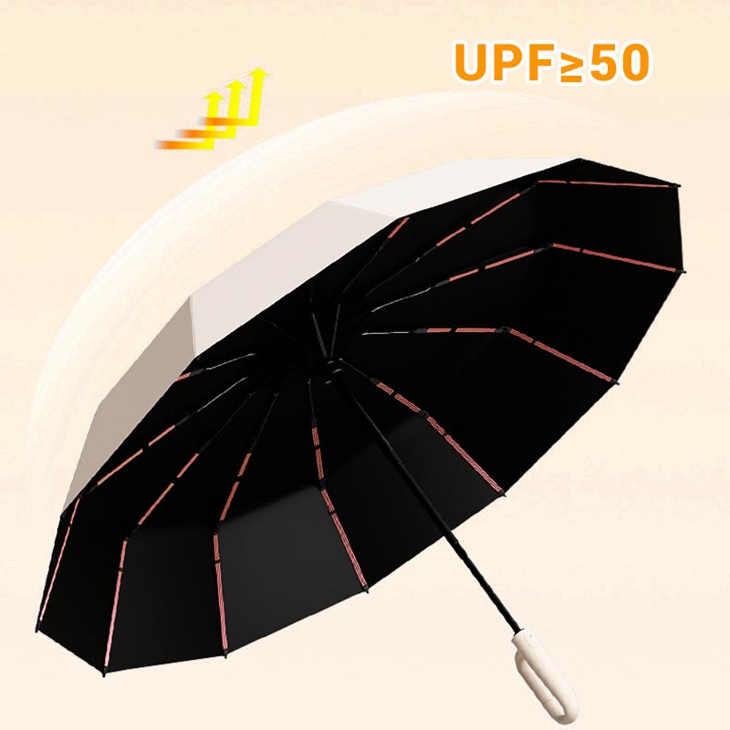 🌧️✨ Parapluie de sécurité réfléchissant – Compact, boucle à anneau pour un transport facile, idéal pour les trajets domicile-travail, visible et protégé par tous les temps 🚶‍♂️💡
