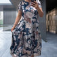👗Début de l'été Nouveau✨Robe ample à col rond et manches courtes à fleurs