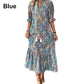 🌸Nouveautés du printemps💐 Robe florale d'été à col en V pour femmes