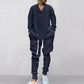 💥55% de réduction💥 Ensemble 2 pièces pour homme composé d'un sweat-shirt baggy avec col en V et d'un pantalon de jogging